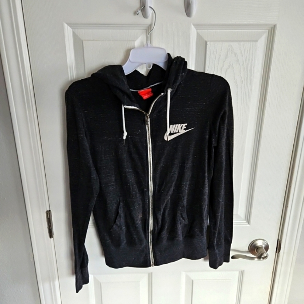 womens nike zip up light hooded jacket Size S